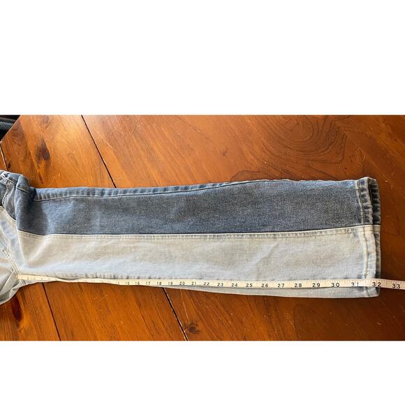 Pacsun Womens Jeans All Cotton 90's Boyfriend Size 24 Two Toned Straight Flaw - Picture 11 of 13